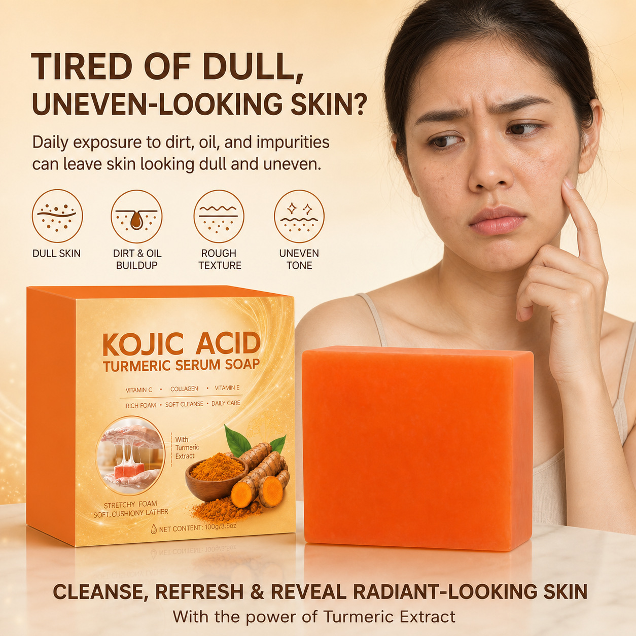 Kojic Acid Zeep Zijdeproteïne  - Kojic Acid Soap recensie en prijs