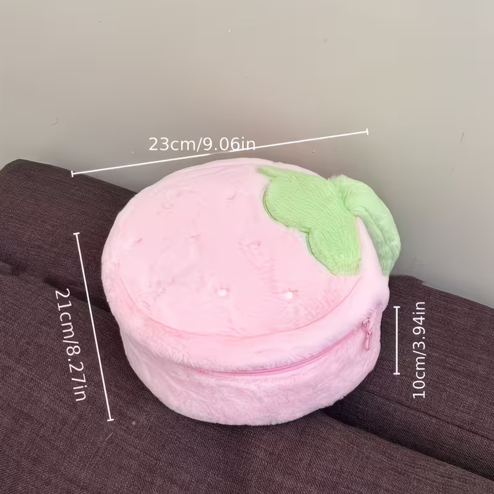Aardbeivormige pluche clutch m - Skincare D'Alba recensie en prijs