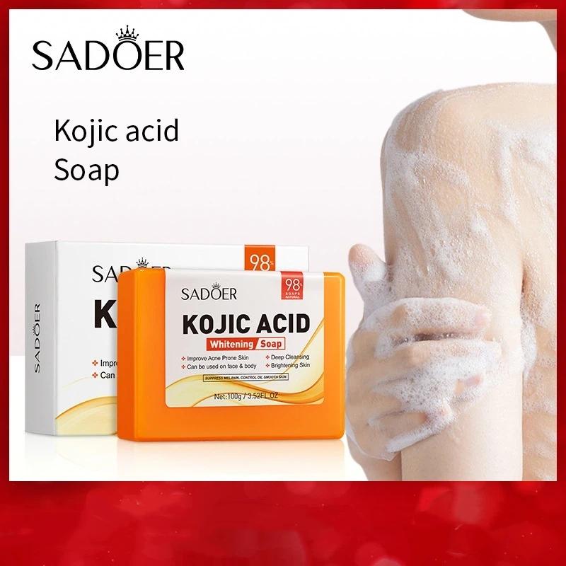 1Pc SADOER Kojiczuur Gezichtsz - Kojic Acid Soap recensie en prijs