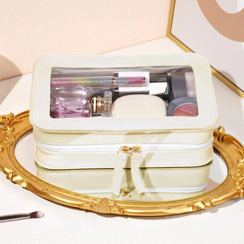 Vrouwen PU make-up tas Reizend - Skincare D'Alba recensie en prijs