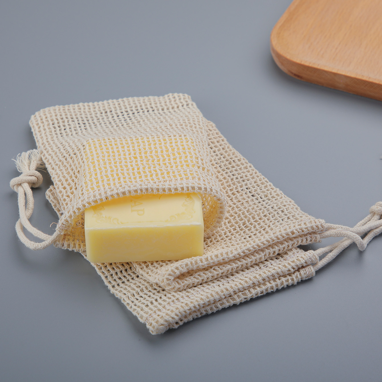 Natuurlijke katoenen zeepzak,  - Skincare D'Alba recensie en prijs