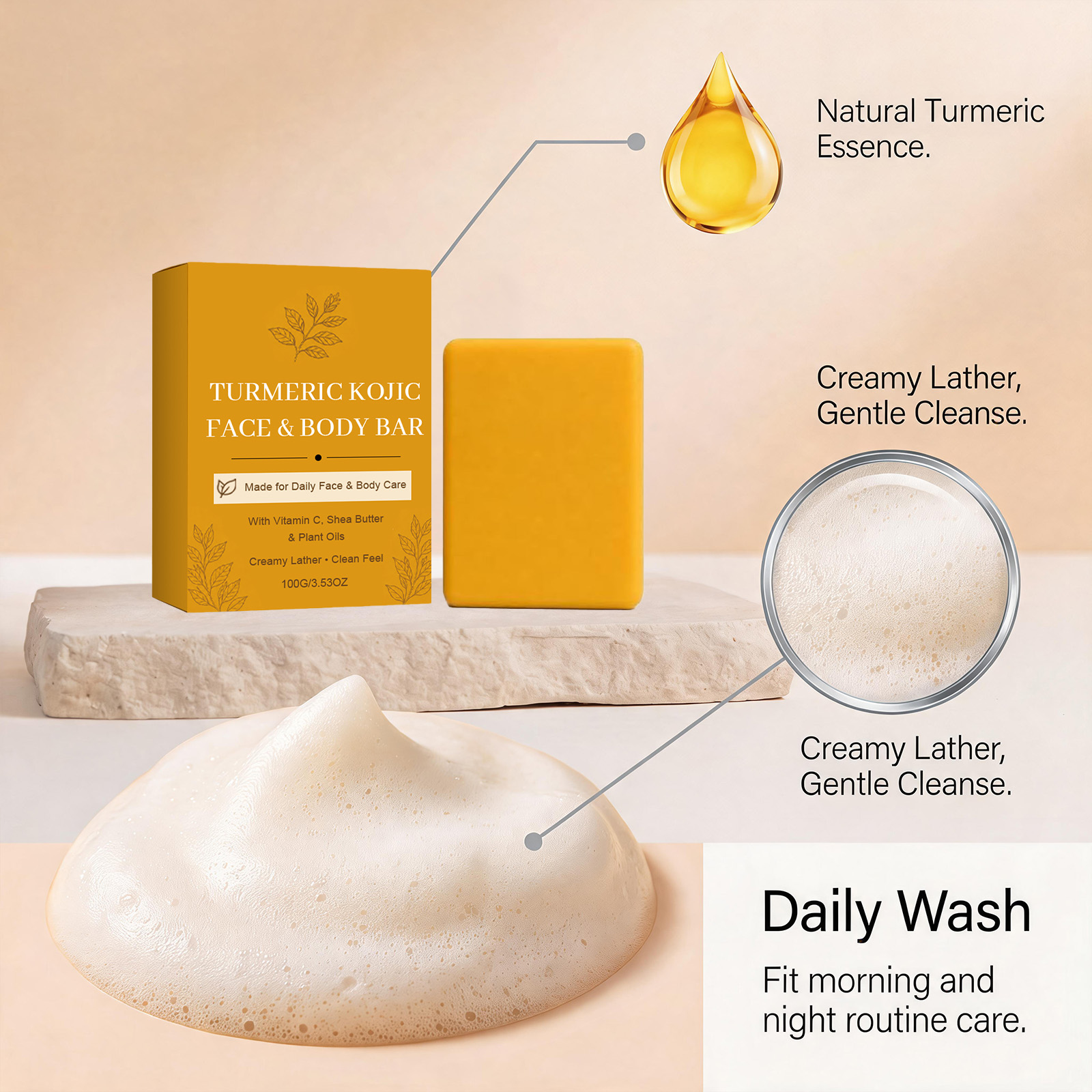 Kurkuma Kojic Acid Handgemaakt - Kojic Acid Soap recensie en prijs